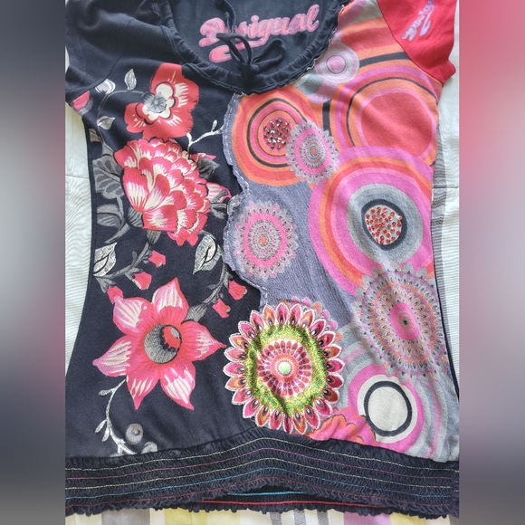 Vintage Desigual Embellished Top, GUC, Size L - Picture 5 of 6